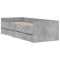 vidaXL Rám postele so zásuvkami betónovo-sivý 100x200 cm