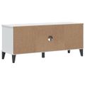 vidaXL Lavica na topánky VIKEN, biela 106x35x45 cm, kompozitné drevo