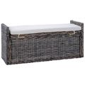 vidaXL Úložná lavička GENDT Čierny umývať 110 x 40 x 50 cm Ratan