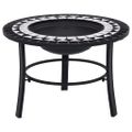 vidaXL Mozaikové ohnisko, čierno biele 68 cm, keramika
