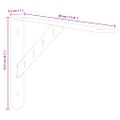 vidaXL Držiaky políc 4 ks 30x2,5x15,5 cm strieborná nerezová oceľ