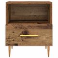 vidaXL Nočný stolík 2 ks Staré drevo 40 x 35 x 47,5 cm