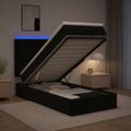 vidaXL Ottoman posteľ s matracom a LED Čierna 100 x 200 cm Zamat