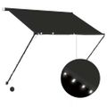 vidaXL Zaťahovacia markíza s LED 200x150 cm antracitová