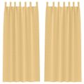 vidaXL Záclony na zatemnenie s krúžkami 2 ks Béžová 260 x 140 cm