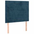vidaXL Posteľný rám boxsping s matracom tmavomodrý 90x190 cm zamat