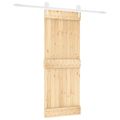 vidaXL Posuvné dvere 80 x 210 cm Masívne borovicové drevo (neupravené)
