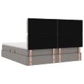 vidaXL LED úložná posteľ s matracom Sivohnedá 160 x 200 cm Látka