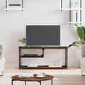 vidaXL TV skrinka dymový dub 103x38x46,5 cm kompozitné drevo a oceľ