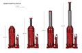 Hydraulický zdvihák bábika SX BOTTLE JACK PREMIUM 8T - BEZ KRABICE SIXTOL