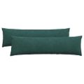 vidaXL Vankúše na pohovku 2 pcs Tmavozelená 145 x 40 cm