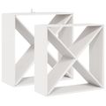 vidaXL Regál na víno 2 ks Biela 62 x 25 x 62 cm