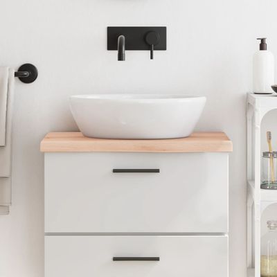 vidaXL Kúpeľňová doska 60x40x(2-4) cm neošetrený masív