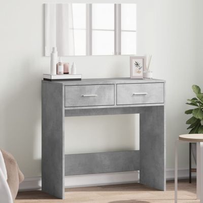 vidaXL Toaletný stolík so zrkadlom betónovosivý 80x39x80 cm
