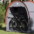 vidaXL Stan na uskladnenie bicyklov 210 x 90 x 174 cm Šedá a oranžová