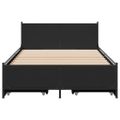 vidaXL Posteľný rám so zásuvkami čierny 75x190 cm kompozitné drevo