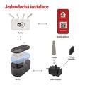 Vodná fontána EMOS H6102 GoSmart, 2,6 l, sivá, Wi-Fi