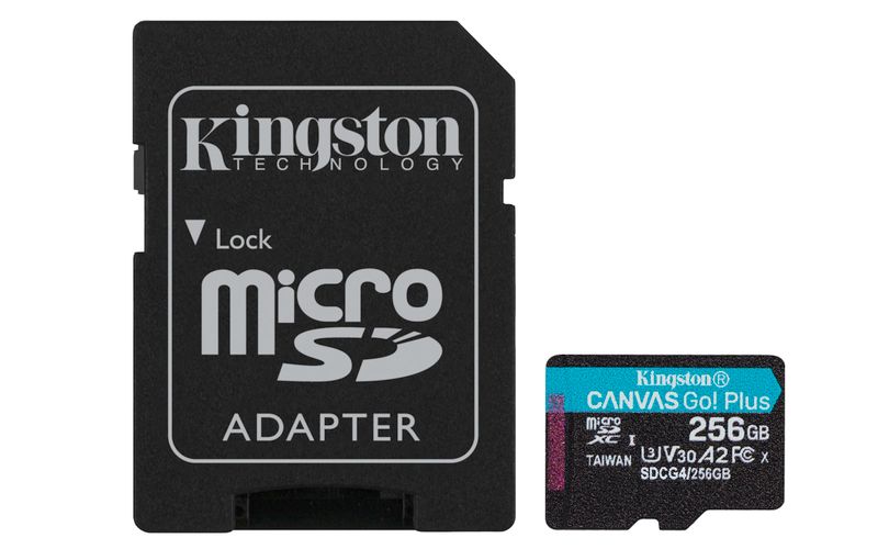 Kingston Canvas Go Plus A2/Micro SDXC/256GB/UHS-I U3/Class 10/+ Adaptér