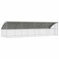 vidaXL Klietka pre sliepky 4 ks Strieborná 800 x 200 x 200 cm