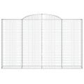 vidaXL Oblúkové gabiónové koše 8ks 300x30x180/200cm pozinkované železo