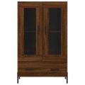 vidaXL Vysoká skrinka hnedá dub 69,5x31x115 cm kompozitné drevo