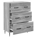 vidaXL Zásuvkový kabinet Sivý Sonoma 66 x 34,5 x 89,5 cm