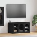 vidaXL TV skrinka ELST 80 x 35 x 40 cm Čierna Kompozitné drevo