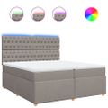 vidaXL Boxspring posteľ s matracom sivohnedý 200x200 cm látka