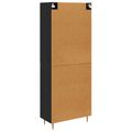 vidaXL Highboard Čierny dub 69,5 x 34 x 180 cm Kompozitné drevo