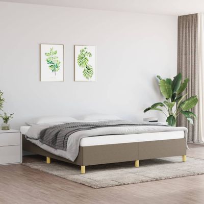 vidaXL Posteľ bez matracasivohnedá 160x200 cm látka