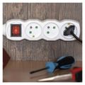 Predlžovací kábel EMOS P1415 / 5 m / 4 zásuvky / s vypínačom / biely / PVC / 1 mm2