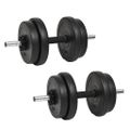 vidaXL Činka so závažiami 40 kg