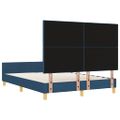 vidaXL Rám postele s čelnou doskou Modrá 140 x 190 cm látka