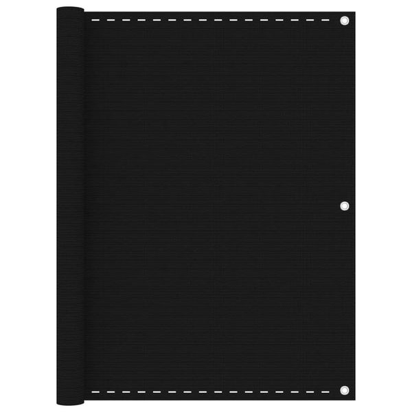vidaXL Balkónová markíza čierna 120x600 cm HDPE