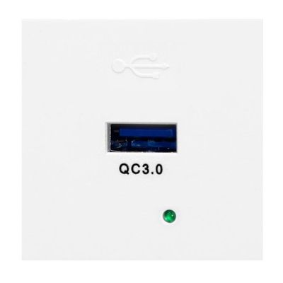 ORNO Modulárny nabíjací USB port OR-GM-9010/W/USBQ, Quick charge, farba biela ORNO Modulární nabíjecí USB port OR-GM-9010/W/USBQ, Quick charge, barva bílá
