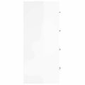 vidaXL Komoda so 4 zásuvkami 60x30,5x71 cm lesklá biela