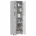 vidaXL Highboard FLORIN 60 x 35 x 182 cm Sivý Sonoma Kompozitné drevo