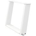 vidaXL Nohy konferenčného stolíka v tvare U, 2 ks, biele, 60 x (42-43) cm, oceľové
