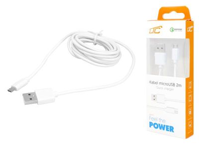 Kábel USB 2.0 A/B micro 2,0 LTC Quick charge, biela Kábel USB 2.0 A/B micro 2,0m LTC Quick charge, biela