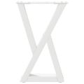 vidaXL Nohy konferenčného stolíka 2 ks biele 28x(42-43,3) cm oceľové