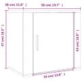 vidaXL Nástenné nočné stolíky 2 ks biele 50x30x47 cm