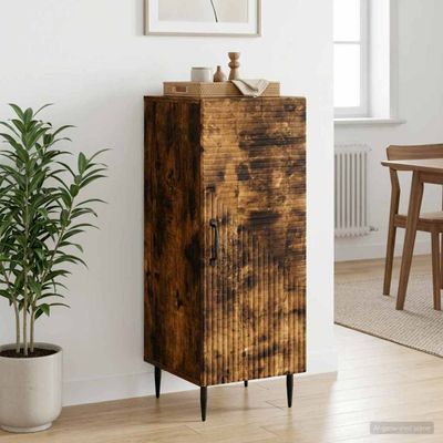 vidaXL Servírovacia skriňa Dymový dub 33 x 34,5 x 89,5 cm