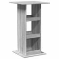 vidaXL Barový stôl s policami sivý sonoma 60x60x102cm kompozitné drevo