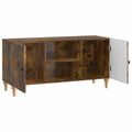 vidaXL TV skrinka Dymový dub 102 x 34,5 x 50 cm Kompozitné drevo
