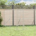 vidaXL Vonkajší koterec pre psov strieborný 8x4x2 m pozinkovaná oceľ