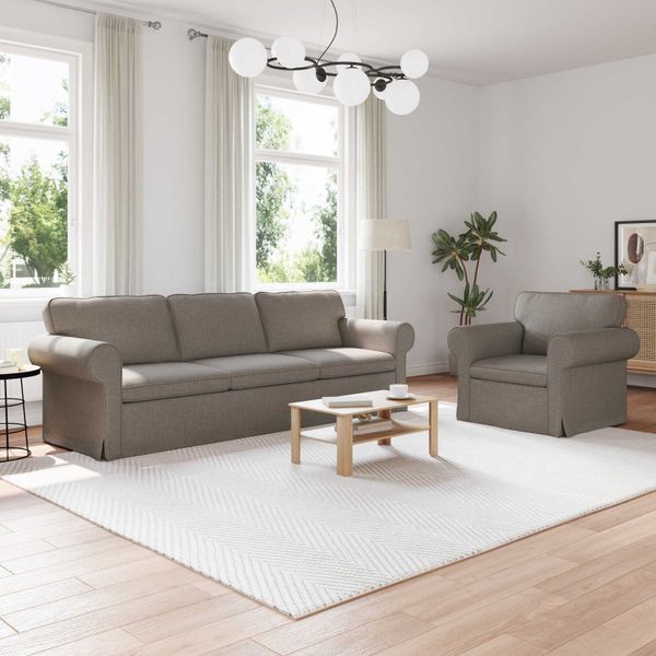vidaXL Sada pohoviek 2 pcs Sivohnedá 245 x 82 x 80 cm látka