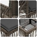 vidaXL Súprava záhradných pohoviek 6 ks Sivá polyratan