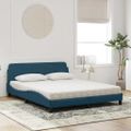 vidaXL Posteľ s matracom Dover modrý 160x200 cm zamat
