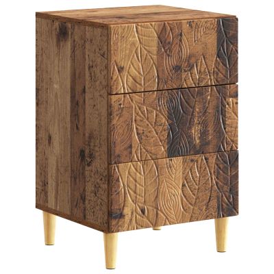 vidaXL Nočný stolík Staré drevo 43 x 39,5 x 66,5 cm Kompozitné drevo