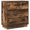 vidaXL Nočný stolík Dymová dub 71 x 34,5 x 75 cm Kompozitné drevo